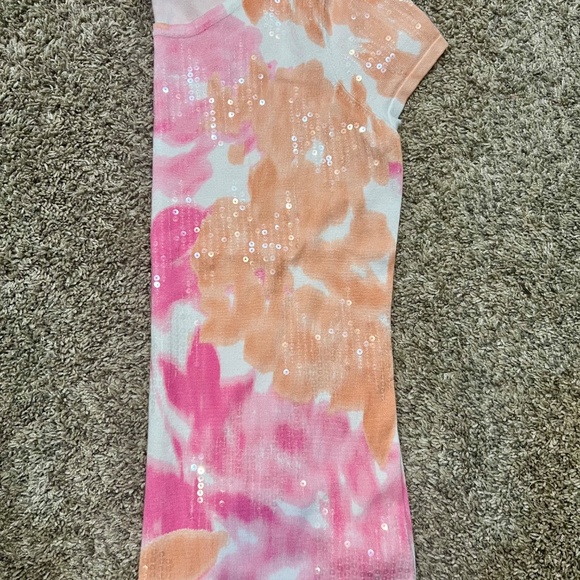 INC CONCEPTS ORANGE & PINK SEQUIN SWEATER - Picture 2 of 3